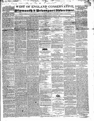 cover page of West of England Conservative published on February 2, 1842