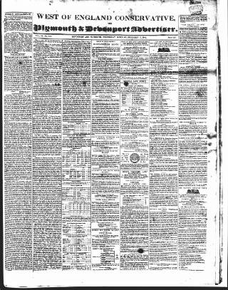 cover page of West of England Conservative published on December 17, 1845