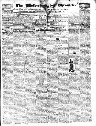 cover page of Wolverhampton Chronicle and Staffordshire Advertiser published on June 18, 1851
