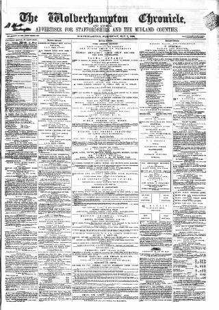 cover page of Wolverhampton Chronicle and Staffordshire Advertiser published on May 2, 1860