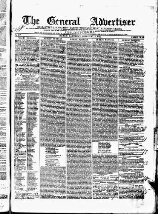 cover page of General Advertiser for Dublin and all Ireland published on February 2, 1839
