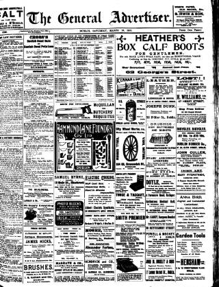 cover page of General Advertiser for Dublin and all Ireland published on March 19, 1910