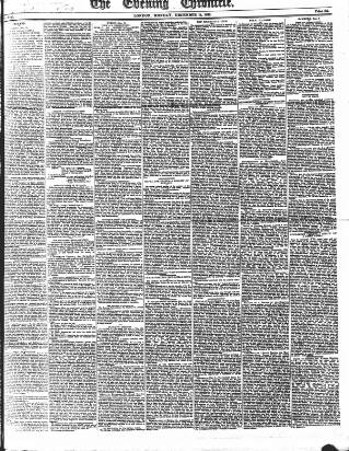 cover page of The Evening Chronicle published on December 14, 1846