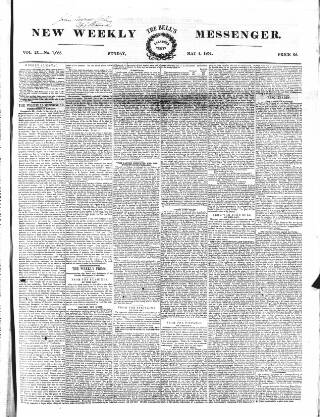 cover page of Bell's New Weekly Messenger published on May 4, 1851