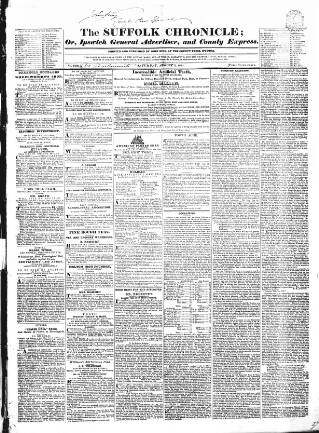cover page of Suffolk Chronicle published on August 2, 1834