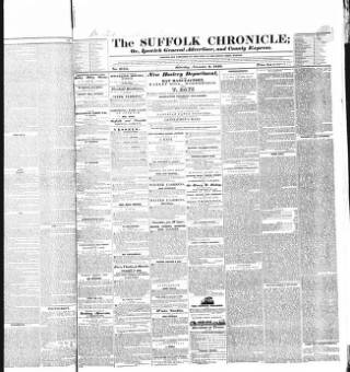 cover page of Suffolk Chronicle published on November 2, 1850