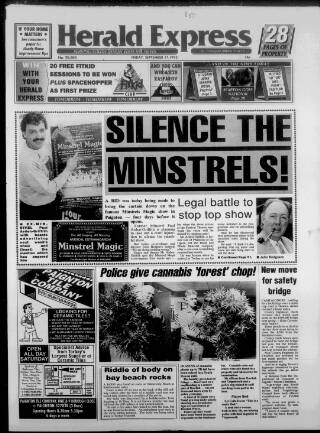 cover page of Torbay Express and South Devon Echo published on September 17, 1993