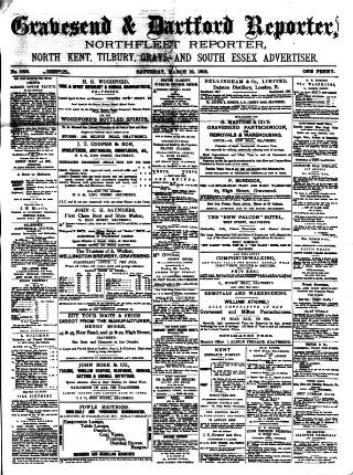 cover page of Gravesend Reporter published on March 19, 1892