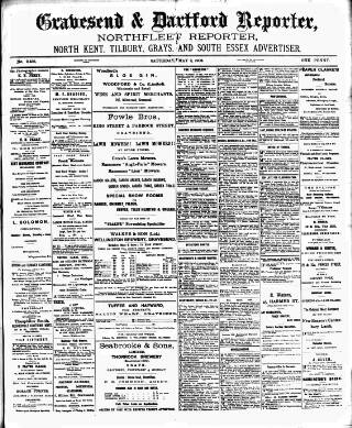 cover page of Gravesend Reporter, North Kent and South Essex Advertiser published on May 2, 1903