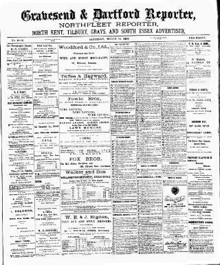 cover page of Gravesend Reporter published on March 19, 1904