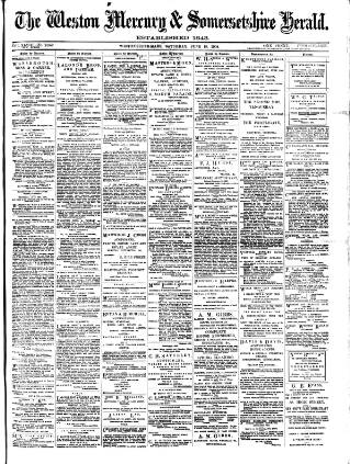 cover page of Weston Mercury published on June 18, 1904