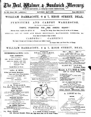 cover page of Deal, Walmer & Sandwich Mercury published on May 2, 1891