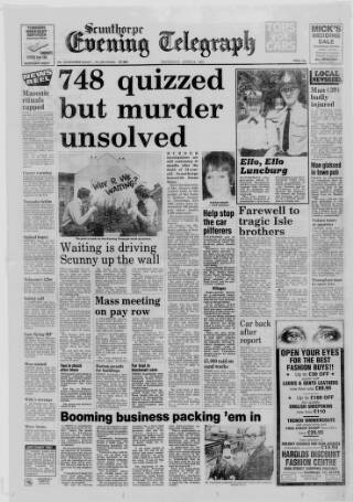 cover page of Scunthorpe Evening Telegraph published on June 18, 1987