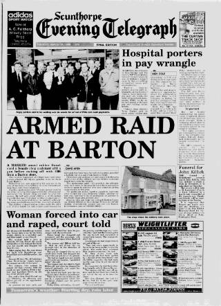 cover page of Scunthorpe Evening Telegraph published on March 19, 1996