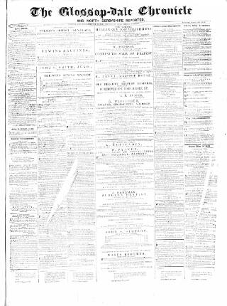 cover page of Glossop-dale Chronicle and North Derbyshire Reporter published on March 19, 1870