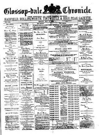 cover page of Glossop-dale Chronicle and North Derbyshire Reporter published on May 2, 1890
