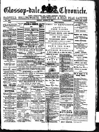 cover page of Glossop-dale Chronicle and North Derbyshire Reporter published on August 2, 1895