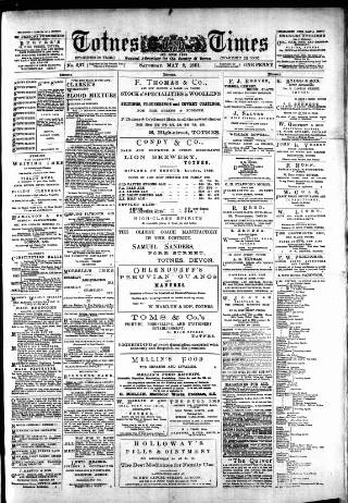 cover page of Totnes Weekly Times published on May 2, 1891