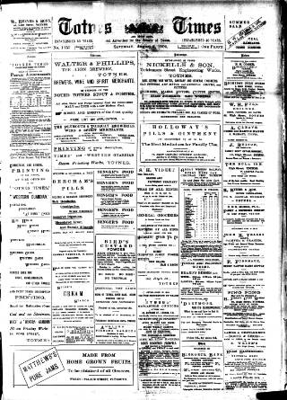 cover page of Totnes Weekly Times published on August 2, 1902