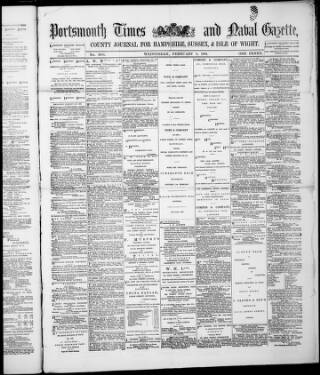 cover page of Portsmouth Times and Naval Gazette published on February 2, 1881