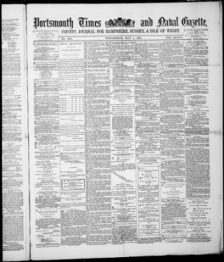 cover page of Portsmouth Times and Naval Gazette published on May 4, 1881