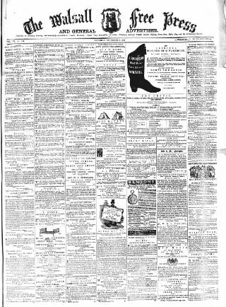 cover page of Walsall Free Press and General Advertiser published on November 2, 1861