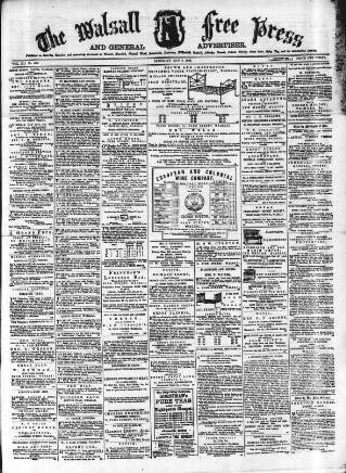 cover page of Walsall Free Press and General Advertiser published on May 2, 1868