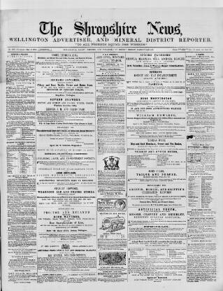 cover page of Shropshire News published on May 2, 1861
