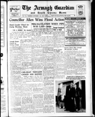 cover page of Armagh Guardian published on September 17, 1959