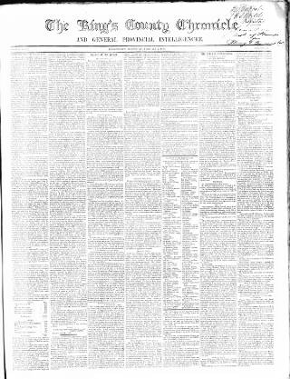 cover page of Kings County Chronicle published on February 2, 1848