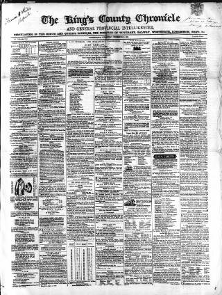 cover page of Kings County Chronicle published on November 2, 1859