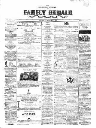 cover page of Commercial Journal published on February 2, 1861