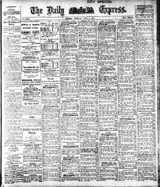 cover page of Dublin Daily Express published on May 4, 1914