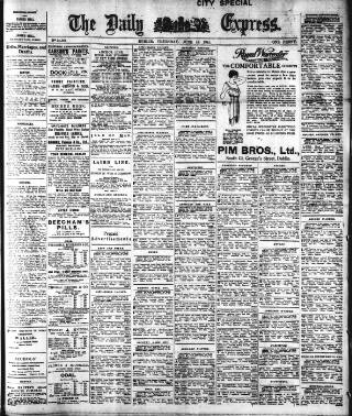 cover page of Dublin Daily Express published on June 18, 1914