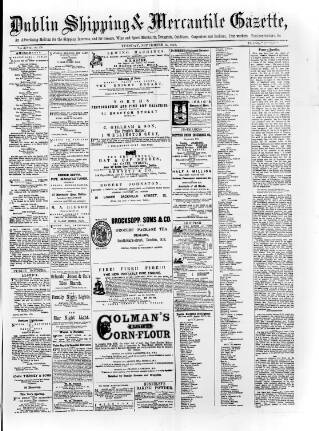 cover page of Dublin Shipping and Mercantile Gazette published on September 13, 1870