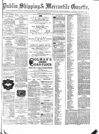 cover page of Dublin Shipping and Mercantile Gazette published on April 18, 1871