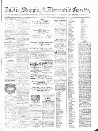 cover page of Dublin Shipping and Mercantile Gazette published on June 6, 1871
