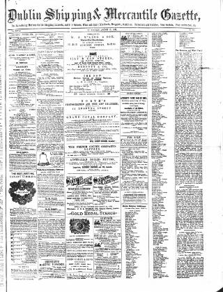 cover page of Dublin Shipping and Mercantile Gazette published on June 13, 1871