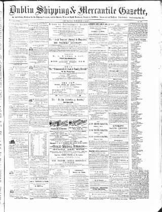cover page of Dublin Shipping and Mercantile Gazette published on November 2, 1871