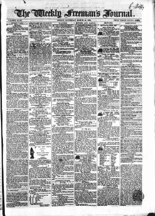 cover page of Weekly Freeman's Journal published on March 19, 1859