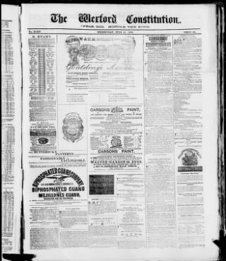 cover page of Wexford Constitution published on June 18, 1879