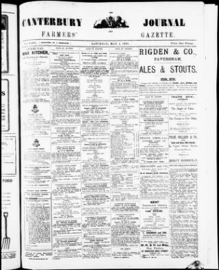 cover page of Canterbury Journal published on May 4, 1918