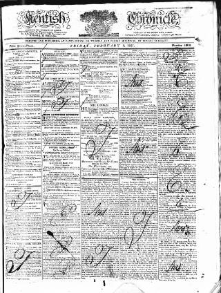 cover page of Kentish Weekly Post or Canterbury Journal published on February 2, 1827