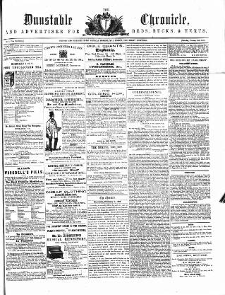 cover page of Dunstable Chronicle published on February 2, 1856