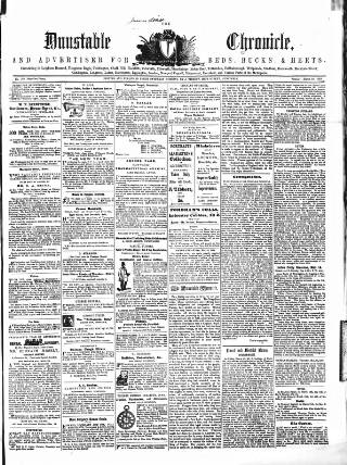 cover page of Dunstable Chronicle published on March 19, 1859
