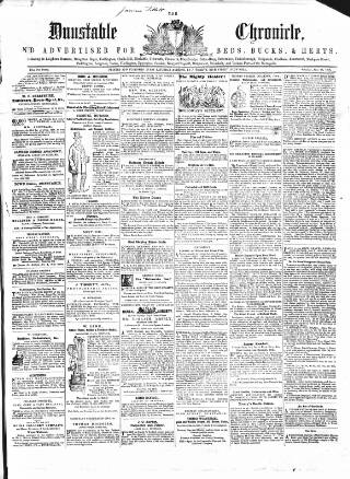 cover page of Dunstable Chronicle published on June 18, 1859