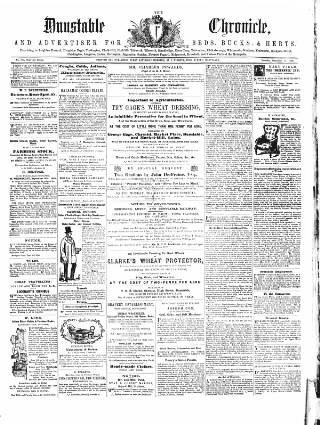 cover page of Dunstable Chronicle, and Advertiser for Beds, Bucks & Herts published on September 17, 1859