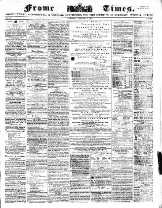 cover page of Frome Times published on February 2, 1881