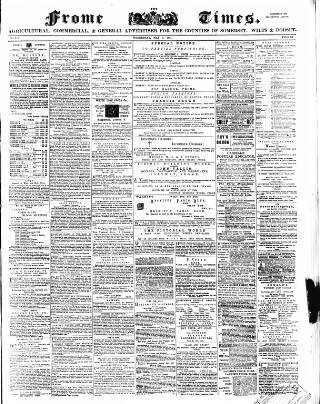 cover page of Frome Times published on May 4, 1881