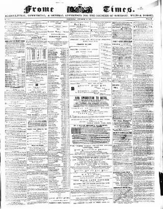 cover page of Frome Times published on November 2, 1881